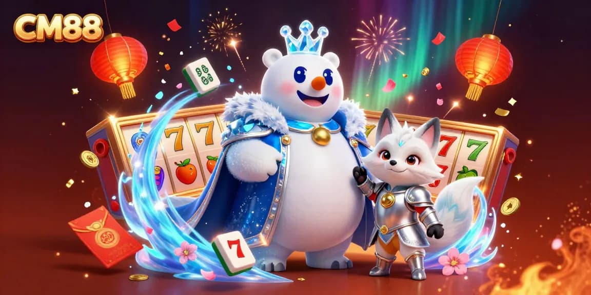 CM88 reveals winning slot combinations in an artistic 3D scene filled with energy and excitement.