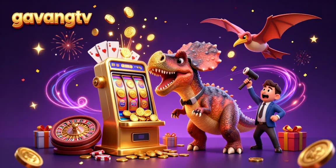 Experience the excitement of gavangtv with a pachycephalosaurus winning jackpots in a vibrant casino.