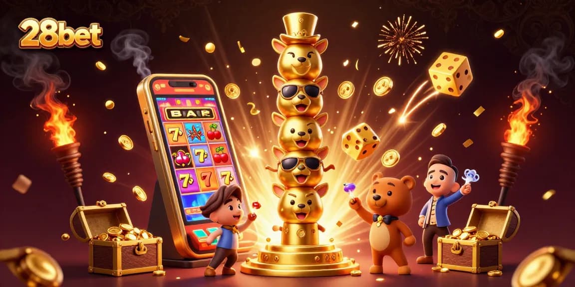 Experience thrilling gameplay at 28bet with vibrant 3D cartoon casino action and prizes erupting everywhere.