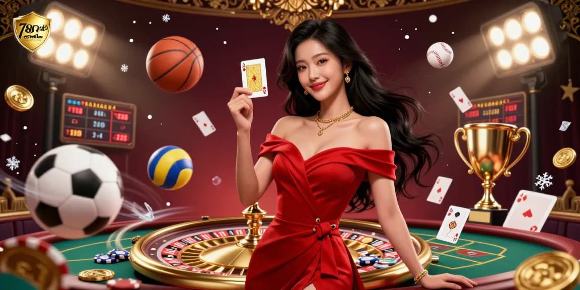 Engage with thrilling 789club games and a stunning casino vibe featuring a young woman and roulette wheel.
