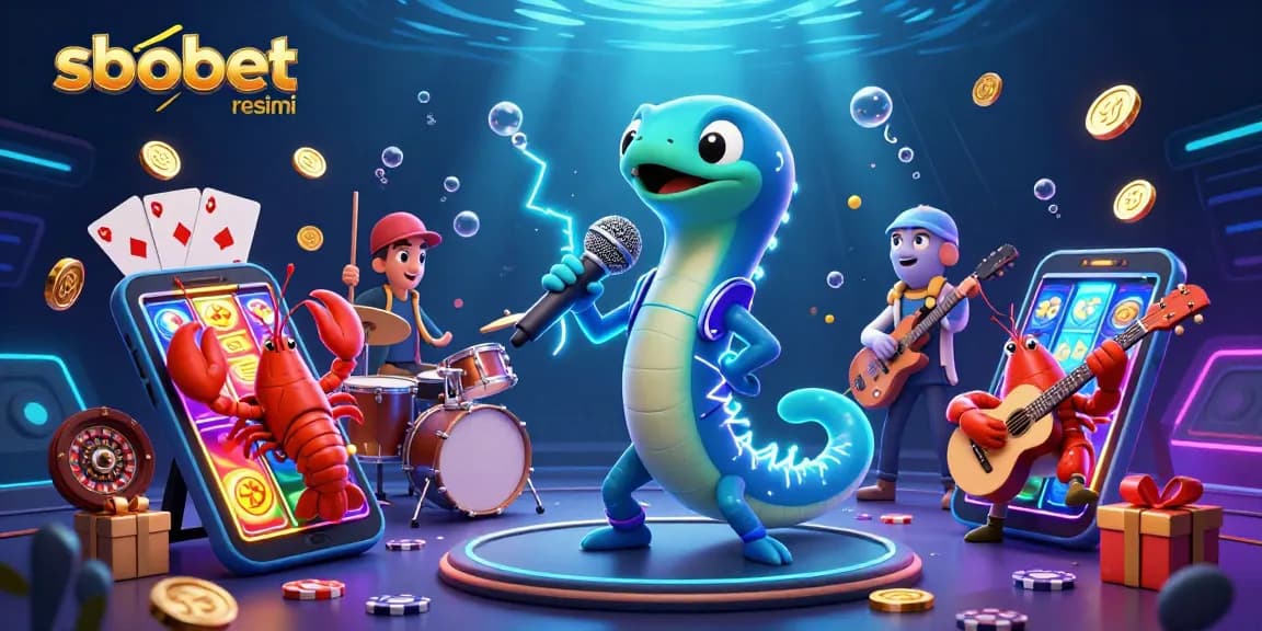 Experience sbobet resmi action with vibrant 3D underwater casino characters, slot games, and dynamic atmosphere.