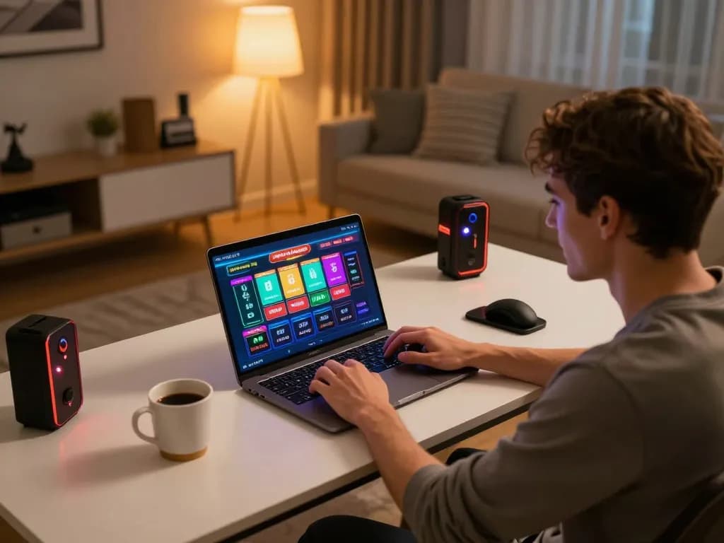 Engaging in đánh lô online at home with vibrant betting options and cozy setup
