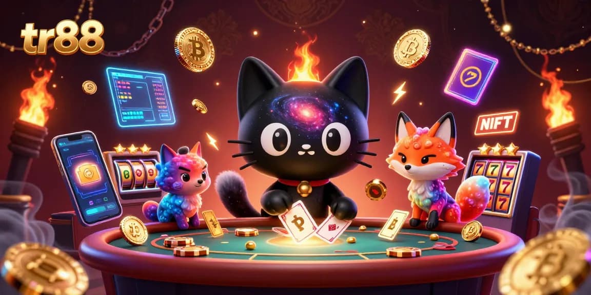 Experience thrilling gameplay at tr88 with cosmic elements and vibrant casino characters.