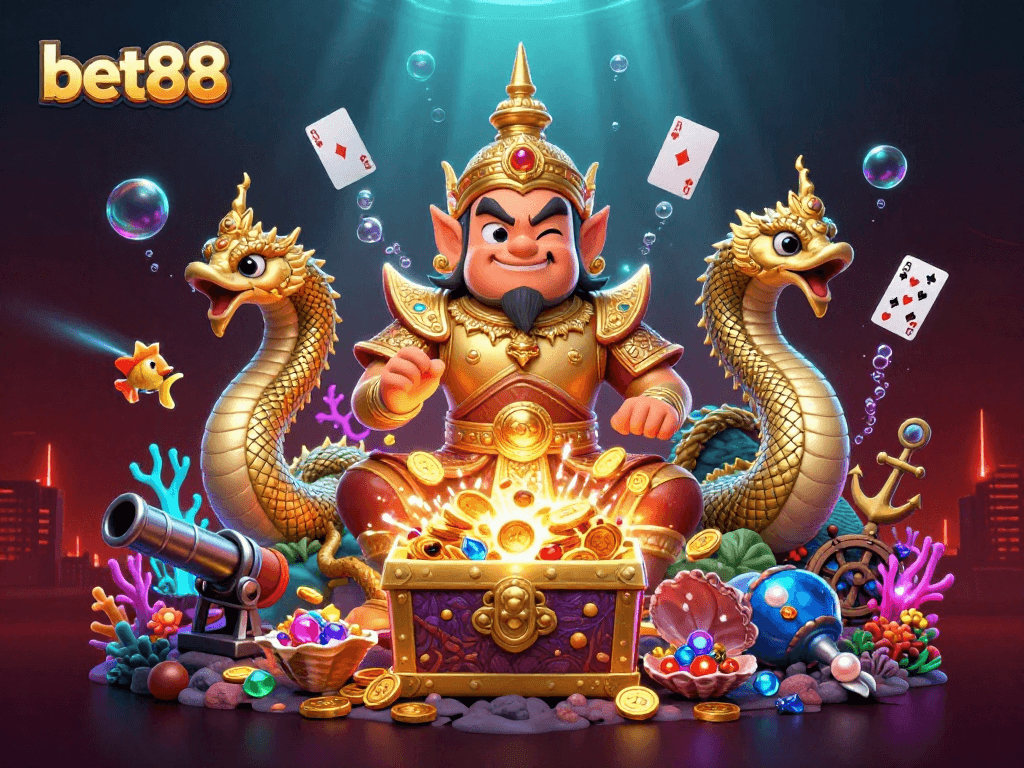 Experience unforgettable gaming at bet88, where the excitement of underwater treasures and colorful gems awaits.