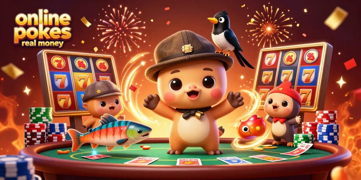 Spin to win with online pokies real money in a vibrant casino scene featuring Nessie and friends.