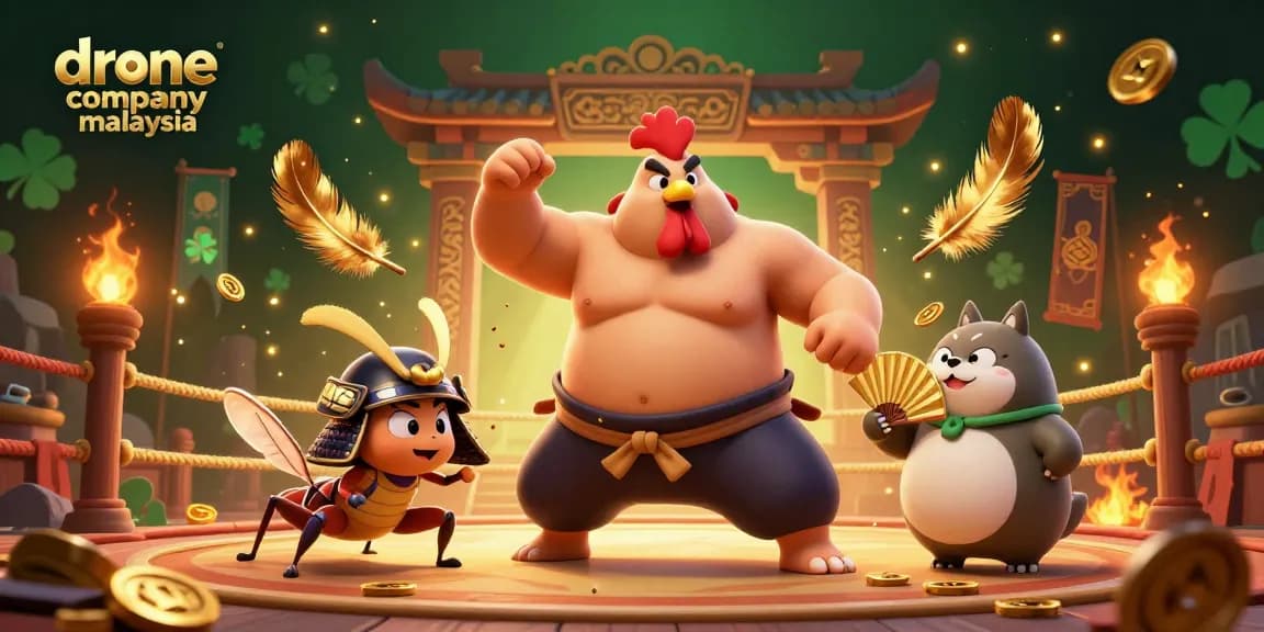Experience thrilling action with drone company Malaysia's vibrantly animated casino showdown, featuring unique characters.