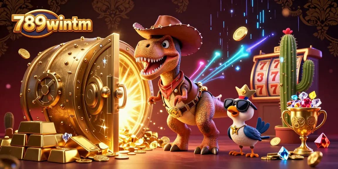 Experience thrilling wins at 789wintm with lively characters celebrating casino jackpots!