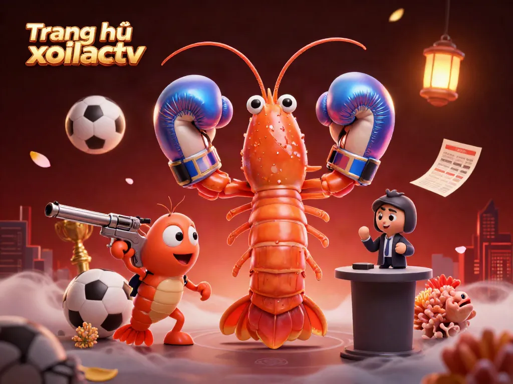 Engage in sports betting excitement on Trang chủ xoilactv with vibrant characters illustrating live action.