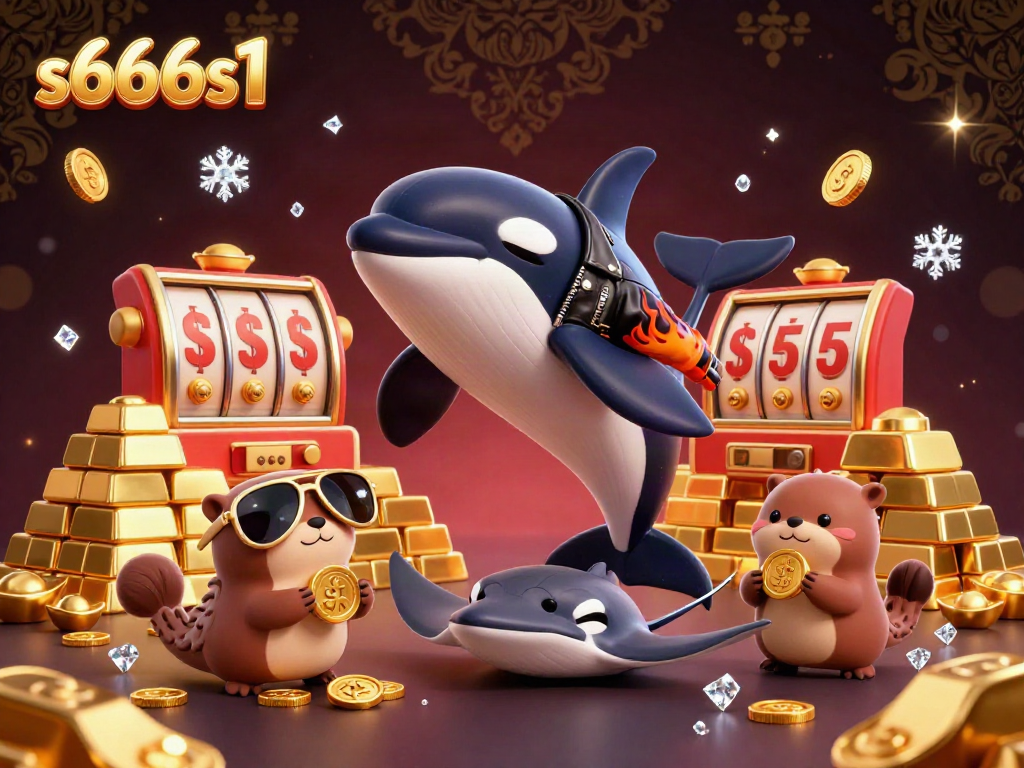 Experience the excitement at s666s1 with a dynamic scene of sea animals in a casino adventure.