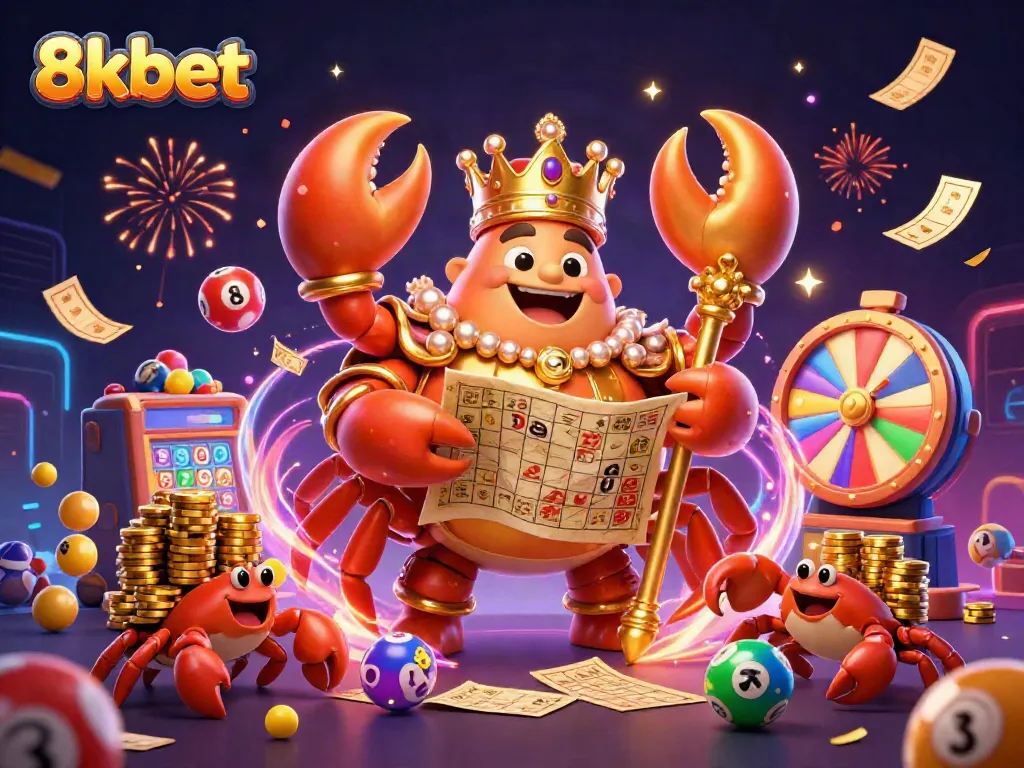 Experience the thrill of 8kbet's vibrant casino games with colorful elements and festive energy.