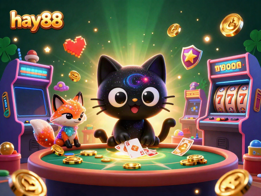 Engage in thrilling gameplay at hay88 featuring vibrant cosmic casino elements and dynamic characters.