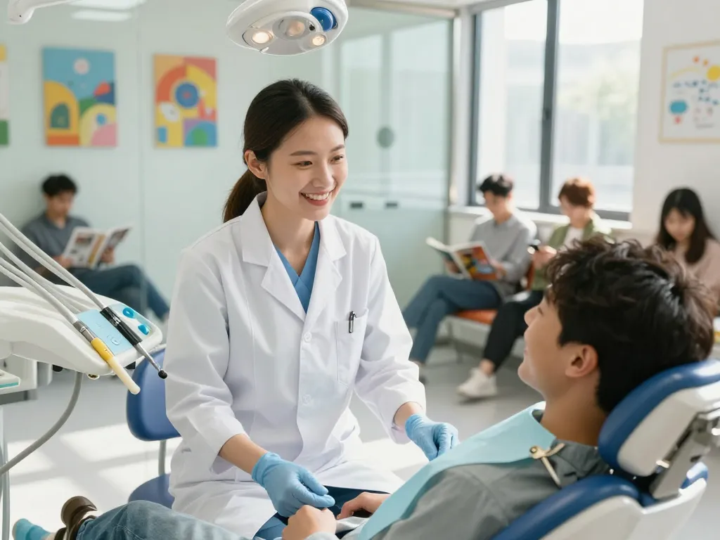 Kaizen Dental's welcoming environment showcasing a dentist engaging with a patient, ensuring comfort and care at https://kaizendental.com.my/.