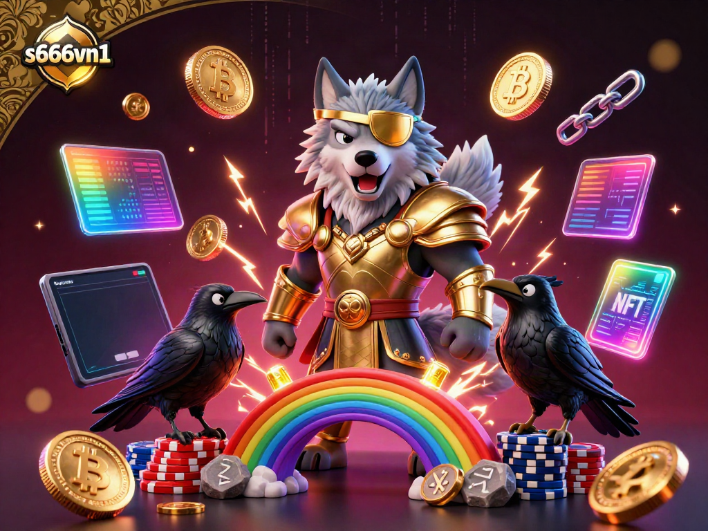 S666vn1's exciting gaming elements come to life with Odin and casino themes in a magical scene.