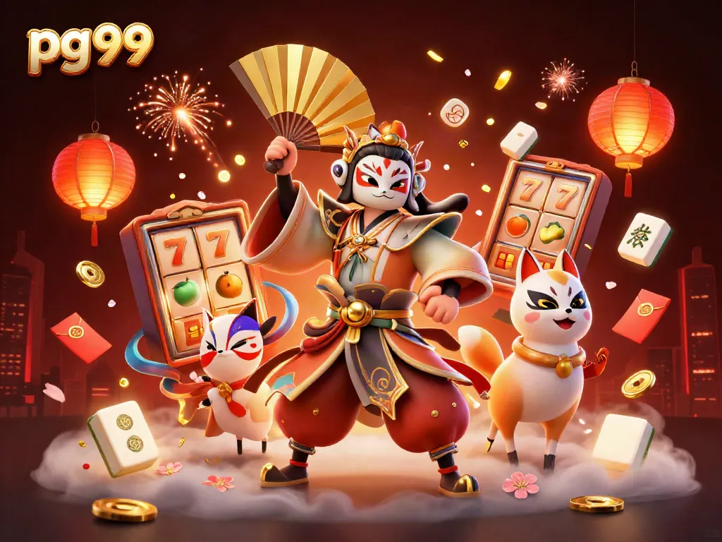 Experience the thrilling essence of pg99 with dynamic slot reels and a vibrant scene.